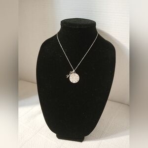 18KGP Silver Pendant Necklace with Inspirational Quote